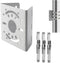 Universal Security Camera Vertical Pole Mount Bracket, Solid Metal Adapter with 3 Loops for CCTV Cameras