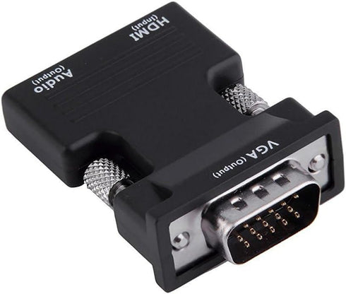 HDMI to VGA Adapter, 1080P 60Hz with 3.5mm Audio Cable, Compatible with Laptop to TV Projector Monitor