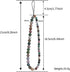 C&L Accessories Handmade Beaded Phone Charm, Natural Gemstone Cell Phone Lanyard Wrist Strap