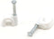 THE CIMPLE CO - Single Coaxial Cable Clips, White, 1/4 in (6 mm) Nail Clip, 100 Pieces per Bag, Cat6, Electrical Wire