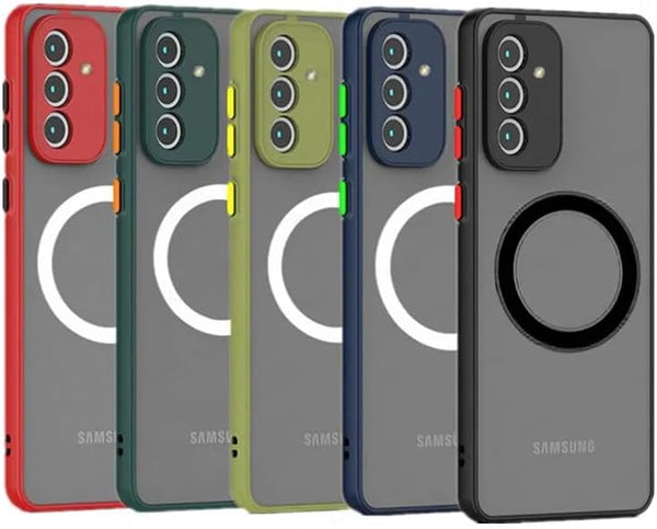Galaxy A54 5G Case Magnetic, Wireless Anti-Scratch Shockproof Matte Clear Full Camera Protection Slim Cover for Samsung