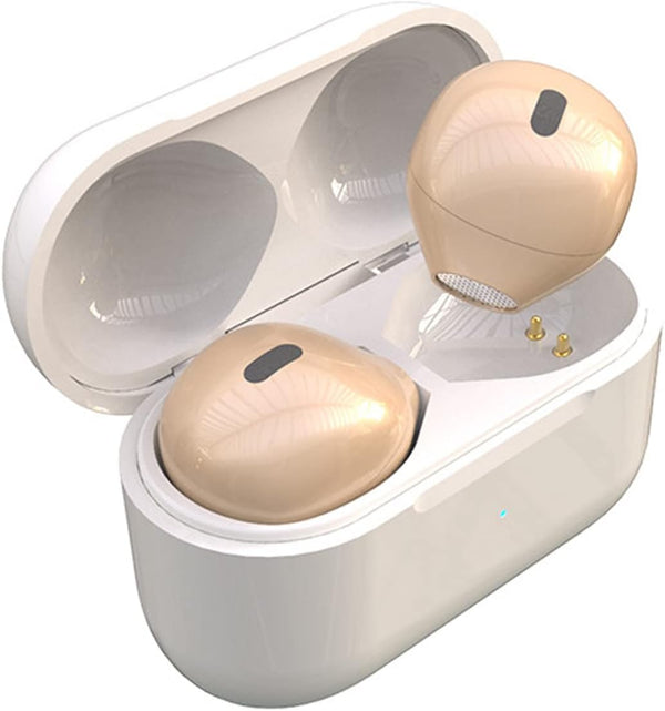 Invisible Earbuds, Small Mini Hidden for Work, Sleep, Music (Nude)