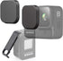 Hero8 Silicon Lens Adsorption Cap and ABS Battery Door Cover with Charging Port (2+1 Packs) for GoPro Hero 8 Black
