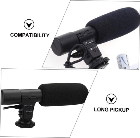 Gadpiparty Filmmakers Professional Interview Microphone for Camcorder and DSLR Wide Compatibility Durable Design