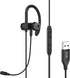 Single-Side Earbud with Boom Mic, USB-A Plug for PC, Mac, Laptop, PS4, PS5 & Call Center, Ideal for Conference, Gaming,