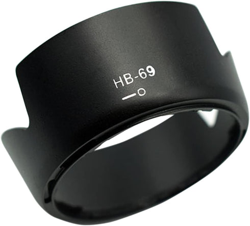HB-69 Lens Hood Shade for Nikon AF-S DX 18-55mm f/3.5-5.6GVR II, 52mm Digital Tulip Flower Lens Hood Black
