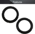 Fielect 4Pcs 8 Inch Black Notch Speaker Rubber Edge Surround Rings for Speaker Repair or DIY