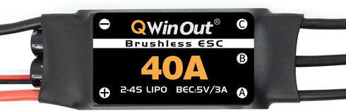 2-4S 30A/40A 5V 3A 3.5mm 2 4s (40A, 1 QWinOut RC Brushless ESC Simonk Firmware Electric Speed Controller with BEC