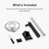 Holicfun Universal Solar Panel Pole Mount for Ring, Eufy, Arlo, Wyze, Reolink Solar Panels, No Drilling Required (Black)