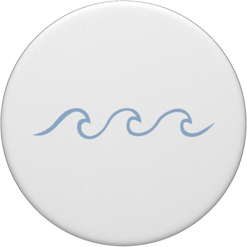 One Line Art Wave Minimalist Surf Aesthetically Pleasing PopSockets Standard PopGrip