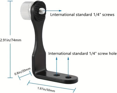 Universal Binocular Tripod Adapter, Metal Mount Bracket for Connecting Binoculars to Tripod, 1/4"-20 Socket