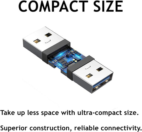 PENGLIN 2Pack USB 3.0 Panel Mount Coupler - Female to Female Bulkhead Extension Adapter