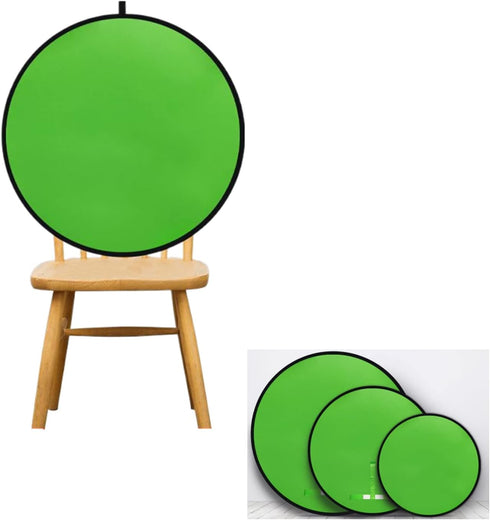Sesdos Portable Green Screen Chair 29.5in Double Sided Foldable Greenscreen Backdrop, Chroma Key