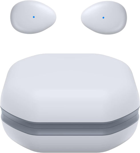 Mini Wireless Bluetooth Earbuds, Tiny Semi in-Ear Headphone for Sleep, Work, Fitness, Run, Drive, White Gray