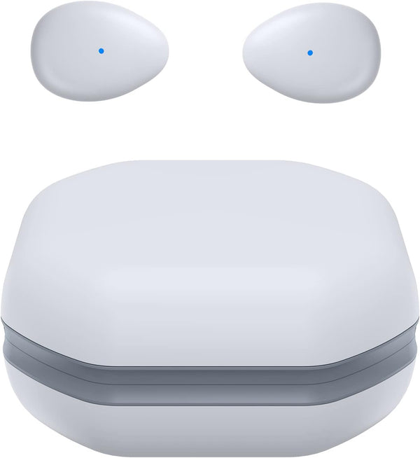 Mini Wireless Bluetooth Earbuds, Tiny Semi in-Ear Headphone for Sleep, Work, Fitness, Run, Drive, White Gray