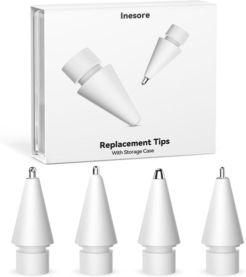 Inesore for Apple Pencil Tips Accessories with Exquisite Pen Tip Storage Box,Upgraded Tips