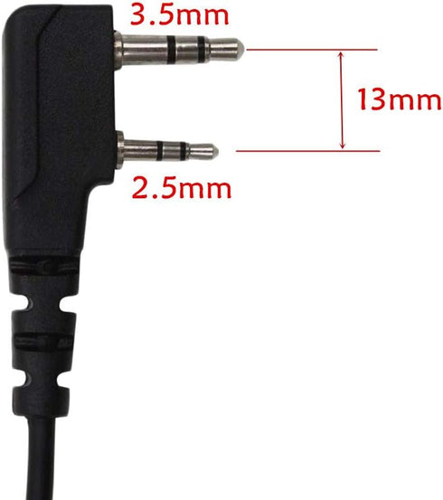Walkie Talkie Headset for Baofeng BF-888s, Kenwood TK-3160, Two Way Radio with Mic PTT Earpiece