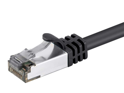 Monoprice Cat8 26AWG S/FTP Ethernet Network Cable - 3 Feet, Black, 2GHz, 40Gbps, Pure Bare Copper