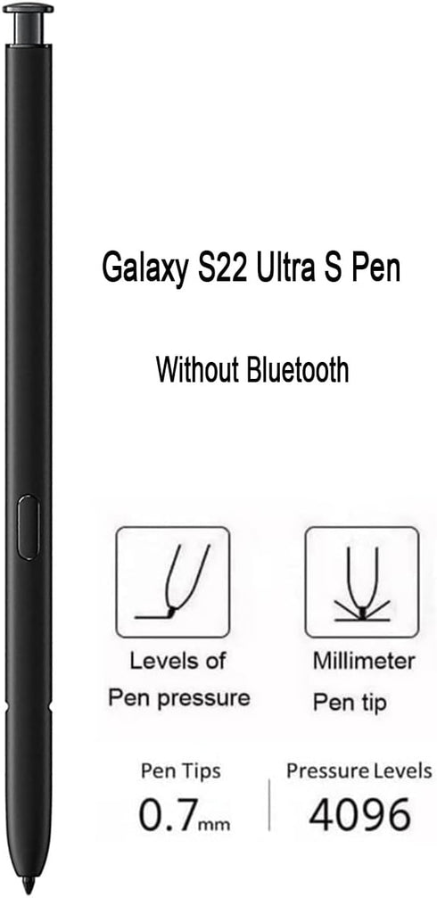 Galaxy S22 Stylus Pen Replacement for Samsung Galaxy S22 Ultra 5G, Touch Stylus Pen, S Pen Without Bluetooth (Black)