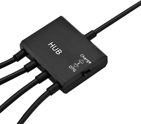 4 in 1 USB3.1 Type C HUB - Type C Male to 3 USB 2.0 Female Ports, OTG Function Supported