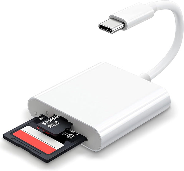 DERSUR USB C SD Card Reader for iPhone 15 16/iPad/MacBook/Mac,Type C Memory Trail