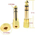 Audio Adapter 6.35mm to 3.5mm Aux, Gold Plated Stereo 1/4 Inch Male Plug to 1/8-inch Female Jack for Headphones