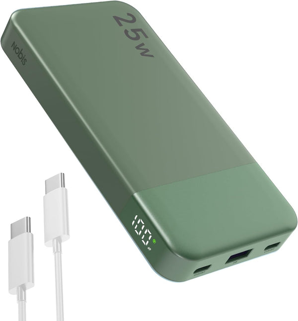 NOBIS Portable Charger, 10000mAh Power Bank Fast Charging, Battery Pack with C to