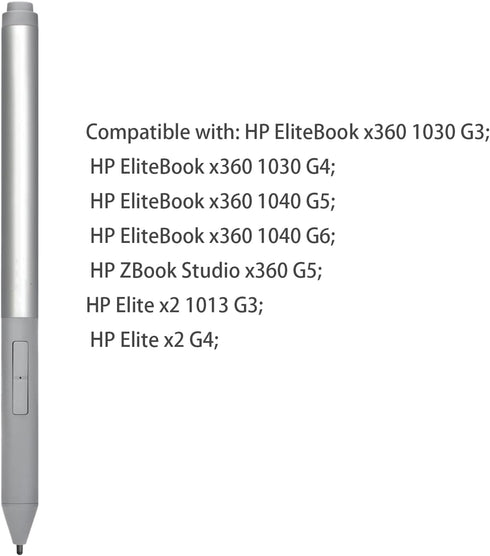 Rechargeable Active Pen G3 for HP EliteBook x360 1030 G3/G4, 1040 G5/G6, ZBook Studio x360 G5