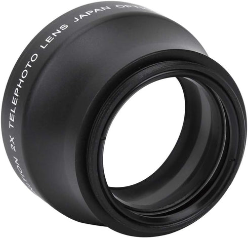 2X Camera Lens for 37mm Mount Camera, 2X Magnification High Definition Telephoto Converter Lens