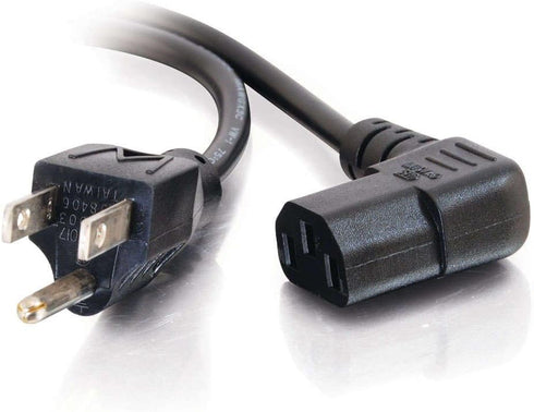 C2G 6FT Premium 90 Degree Replacement AC Power Cord - Durable Power Cable