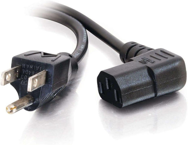C2G 6FT Premium 90 Degree Replacement AC Power Cord - Durable Power Cable
