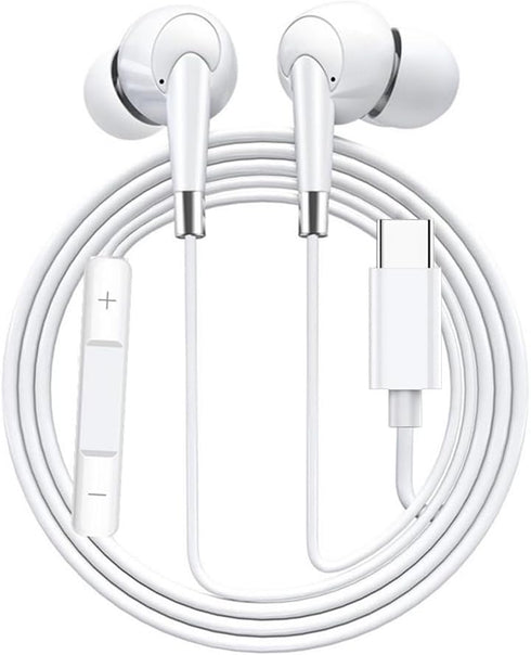 Type C Earphones Wired USB C in Ear Headphones for iPhone 15, Compatible with Most Type C Jack Devices