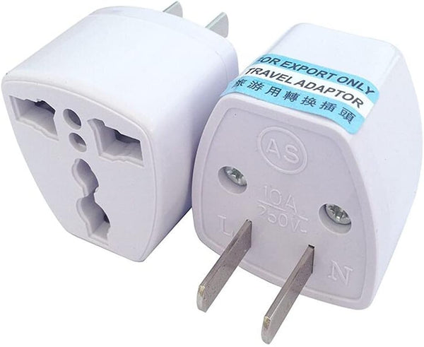 Travel Power Adapter, High Performance Universal UK EU AU to US Plug Adapter Converter (2 Pack)