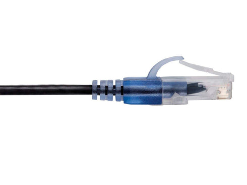 Monoprice Cat6A Ethernet Patch Cable, 5-Pack, 3 Feet, Snagless RJ45, 550Mhz, 10G, UTP, Black - SlimRun Series
