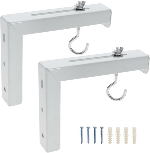 The Lord of the Tools Projector Screen L-Bracket Mounting Hanger Holder, Adjustable Extension with Hook for 20KG