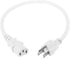 MECCANIXITY 1.5ft 18 AWG White 18/3 Universal Power Cord C13 to NEMA 5-15P