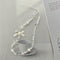 White Mobile Phone Lanyard, Universal Phone Chain with Black Bow and White Pearl Beads, Anti-Lost Strap