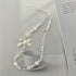 White Mobile Phone Lanyard, Universal Phone Chain with Black Bow and White Pearl Beads, Anti-Lost Strap