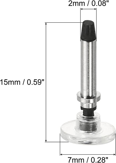 MECCANIXITY 12pcs Universal Replacement Stylus Pen Disc Fine Tips 7mm High Precision for 2 in 1 Capacitive Touch Screen
