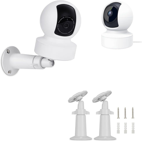 2Pack Wall Mount Bracket for Kasa Indoor Pan/Tilt Smart Security Camera, 360 Degree Adjustable Holder