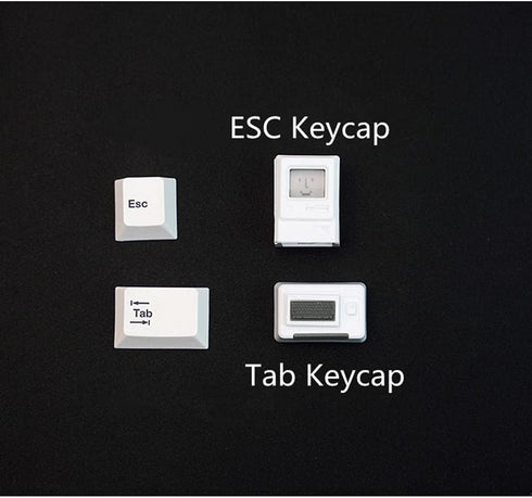 Custom Keycaps for Esc Key and Tab Key, Magnetic Light-Transmission Design for 60% Mechanical Gaming Keyboards