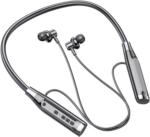 Wireless Bluetooth Headphones with TF Card Slot, 100H Playtime Neckband Earbuds for Sports, Home Office, Video