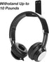 SourceTon 2 Packs Aluminum Headphone Stand Hanger and 6 Cable Clips, 2 Headset Holder Mount (Black/Silver)