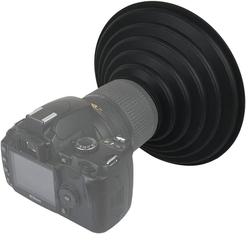 DS. DISTINCTIVE STYLE Rubber Lens Hood Anti Reflection Reversible for Nikon/Canon/Sigma/Tamron 70-85mm Lens