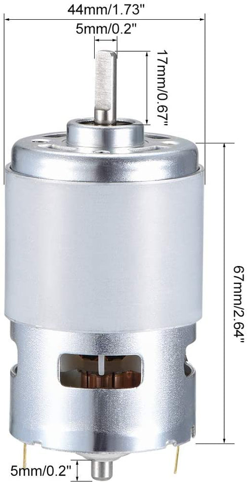 Generic 12V 6000RPM Model(f93a5 e377d 1fbc2 75eed 7e63b 6c008 XYWHPGV DC Motor Electric Motor D Profile Shaft for RC