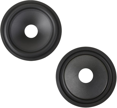 Fielect 5 inches Paper Speaker Cone Subwoofer Cones, 1 inch Inner Diameter with Rubber Surround, 2Pcs