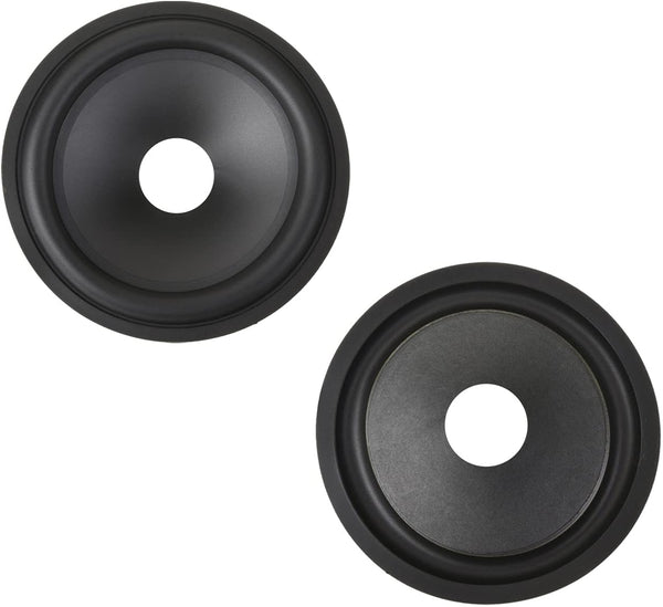 Fielect 5 inches Paper Speaker Cone Subwoofer Cones, 1 inch Inner Diameter with Rubber Surround, 2Pcs