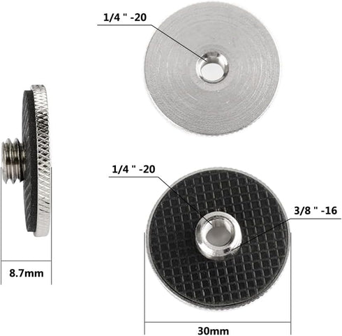 CAMVATE 1/4" Female to 3/8" Male Convert Adapter for Camera Tripod and QR Plate - 0895