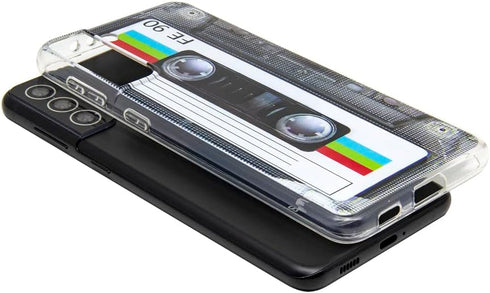 FAteam Case for Galaxy S21 Plus 5G - Shockproof Scratchproof TPU Soft Bumper Retro Cassette Tape Case