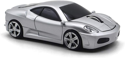 Wireless Sports Car Mouse, Optical Mice for PC Laptop MAC, Silver